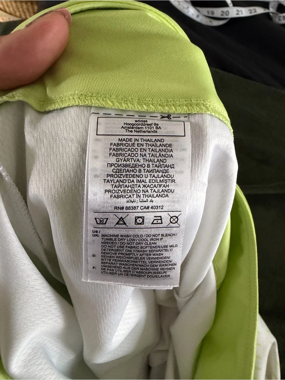 adidas Light Green and White Athletic Skort
